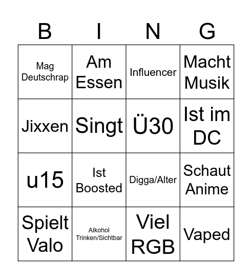 Lauchis OME Bingo Card