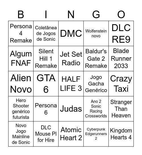 Bingo Card - Summer Game Fest 2026 Bingo Card