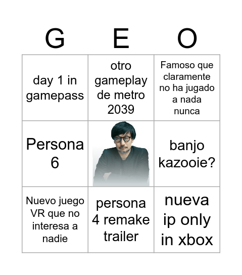 xbox showcase 2026 Bingo Card
