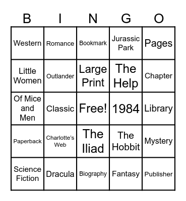 BOOK BINGO Card