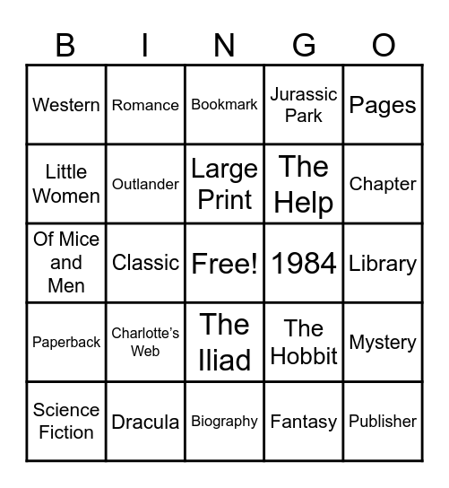 BOOK BINGO Card