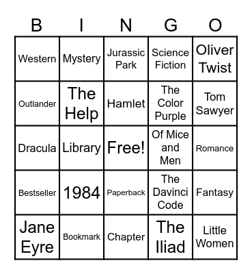 BOOK BINGO Card