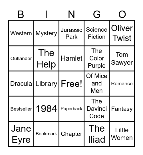 BOOK BINGO Card