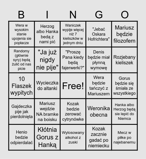 Festyn Borucin 2026 Bingo Card