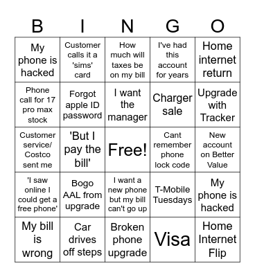 Day to Day Bingo Card