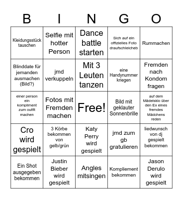 Ampelparty Bingo Card