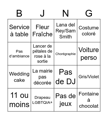 Bingo sans titre Bingo Card
