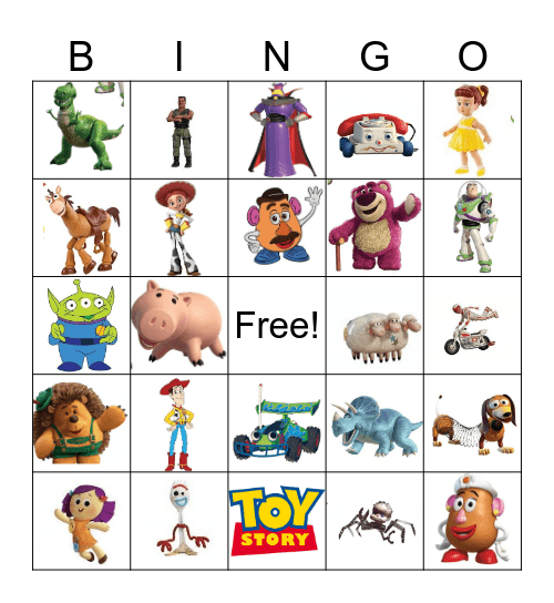 Toy Story Bingo Card