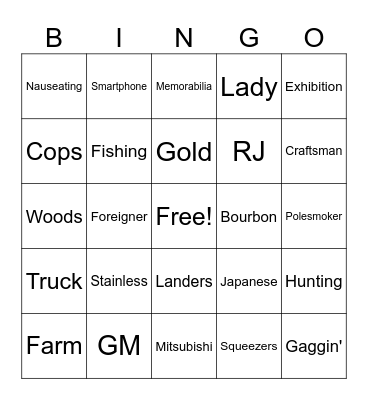 Dan Bingo Card