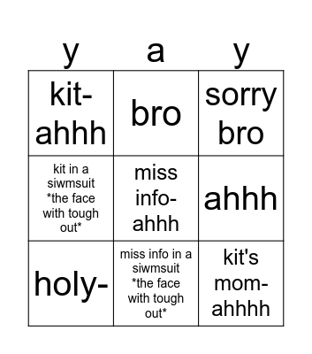 ZEUS Bingo Card