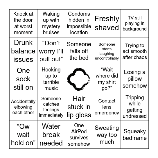 Bedroom Chaos Bingo Card