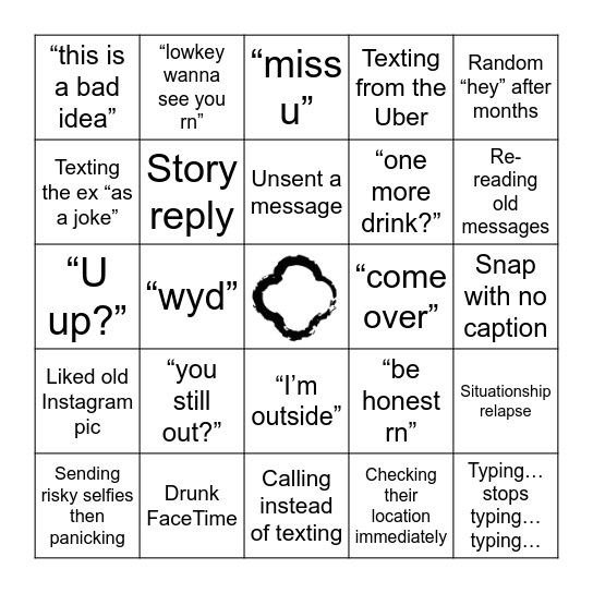 u up? Bingo Card