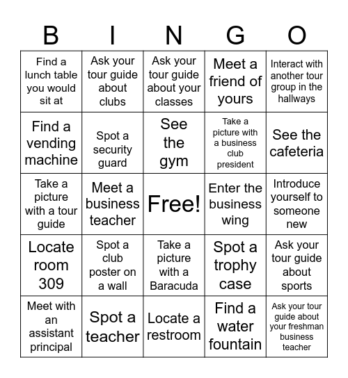 Ready for the Reef Bingo Card