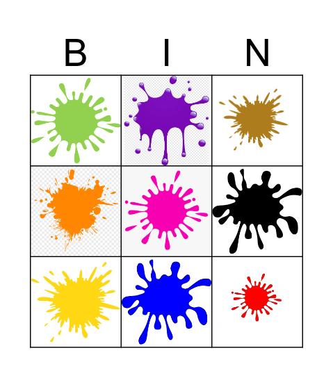 COLORS Bingo Card