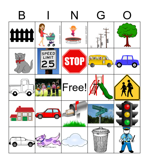 School Bus BINGO Card