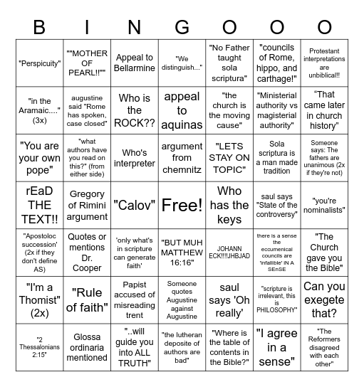 SAUL VS ACKWHYNOS Bingo Card