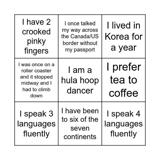Ayomide Bingo Card