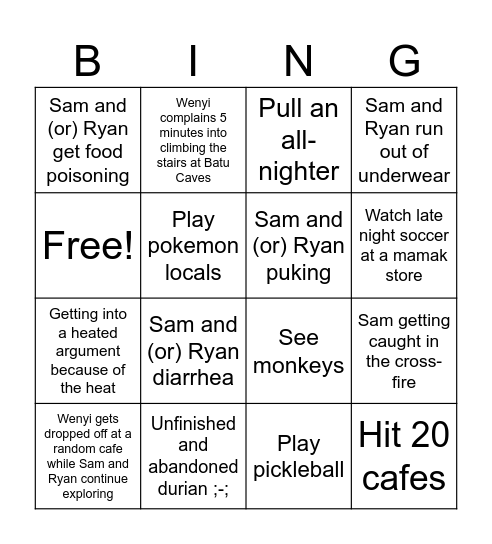MALAYSIA 2026 Bingo Card