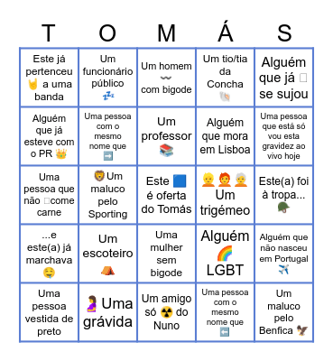 Babingo Shower Bingo Card