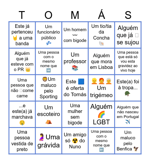 Babingo Shower Bingo Card