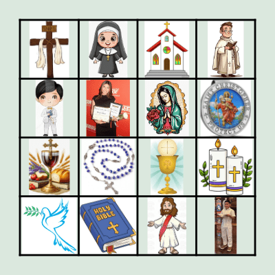 Adrians First Communion Bingo Card
