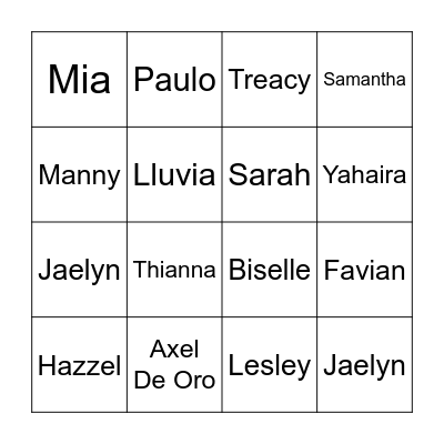 Bingo Card