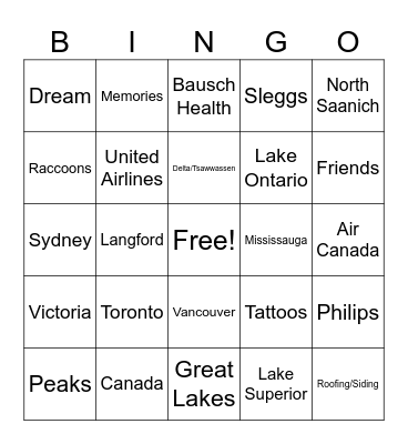 10 Years of Memories Bingo Card