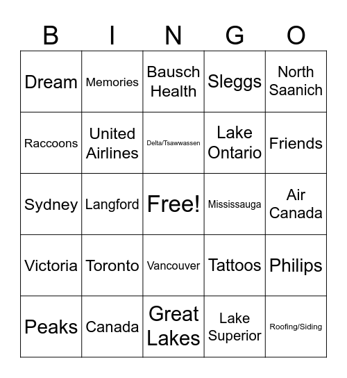 10 Years of Memories Bingo Card