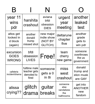 2026 BINGO (AGAIN) Bingo Card