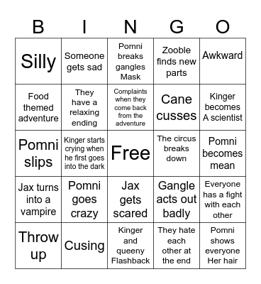 Tadc Ep 9 BINGO! Bingo Card