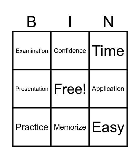 Giving Advice Bingo Card