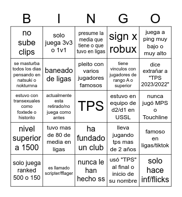 TPS BINGO Card