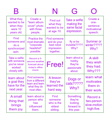 WAIPUNA Bingo Card