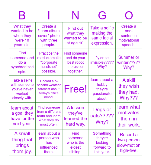 WAIPUNA Bingo Card