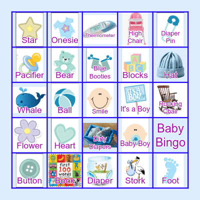 BABY SHOWER BINGO Card
