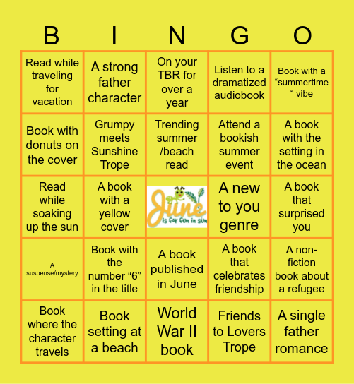 R.O.T. June  Book BINGO Card