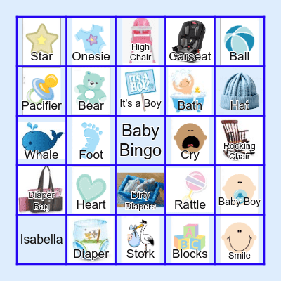BABY SHOWER BINGO Card