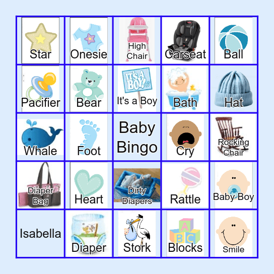 BABY SHOWER BINGO Card