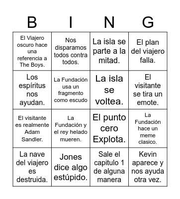 EVENTO: RUPTURA Bingo Card