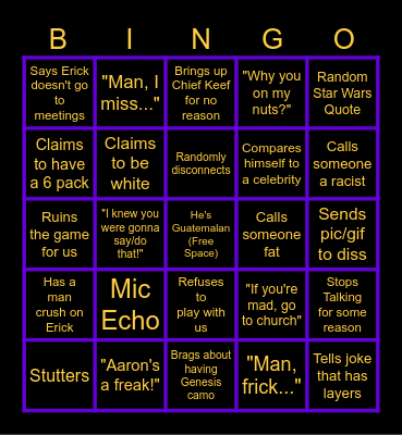 Cheese Bingo Card