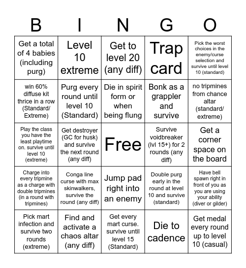 Worst bingo card ever Bingo Card