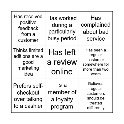 Find someone who... Bingo Card