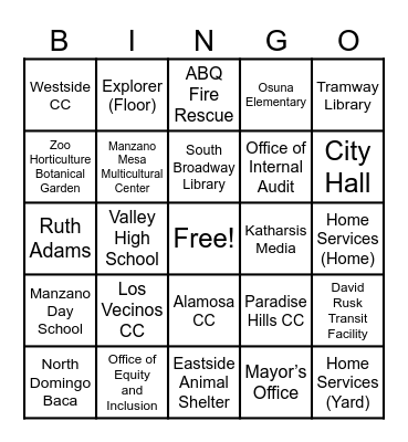 Find Someone Who Interns at.. Bingo Card