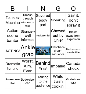 B-Movie Bingo Card