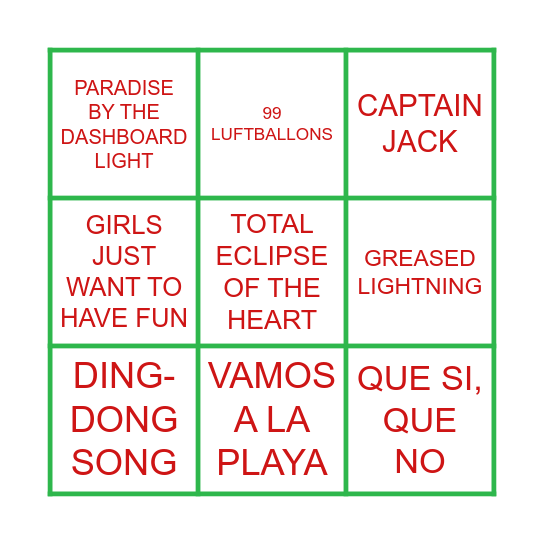 MUZIEK-BINGO Card