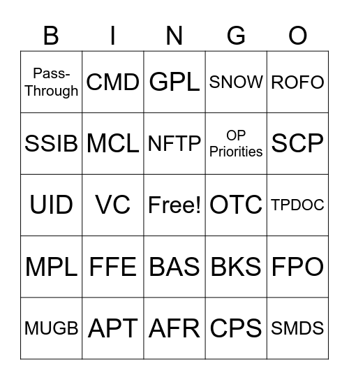 Maersk Lingo Bingo! Bingo Card