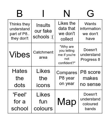 Parents Bingo Card