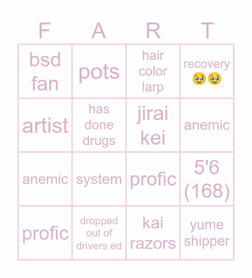 allen bingo 🫪🫪🫪 Bingo Card