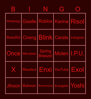 Enxwi Bingo Card