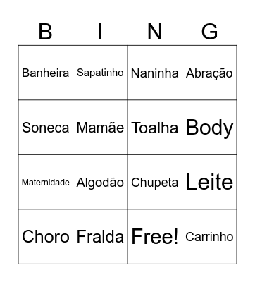 Chá do Davi Bingo Card